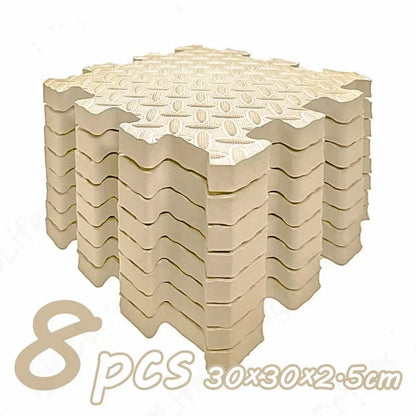 8Pcs 2.5cm Thick Nonslip Baby Play Mat Soundproof Puzzle Gym