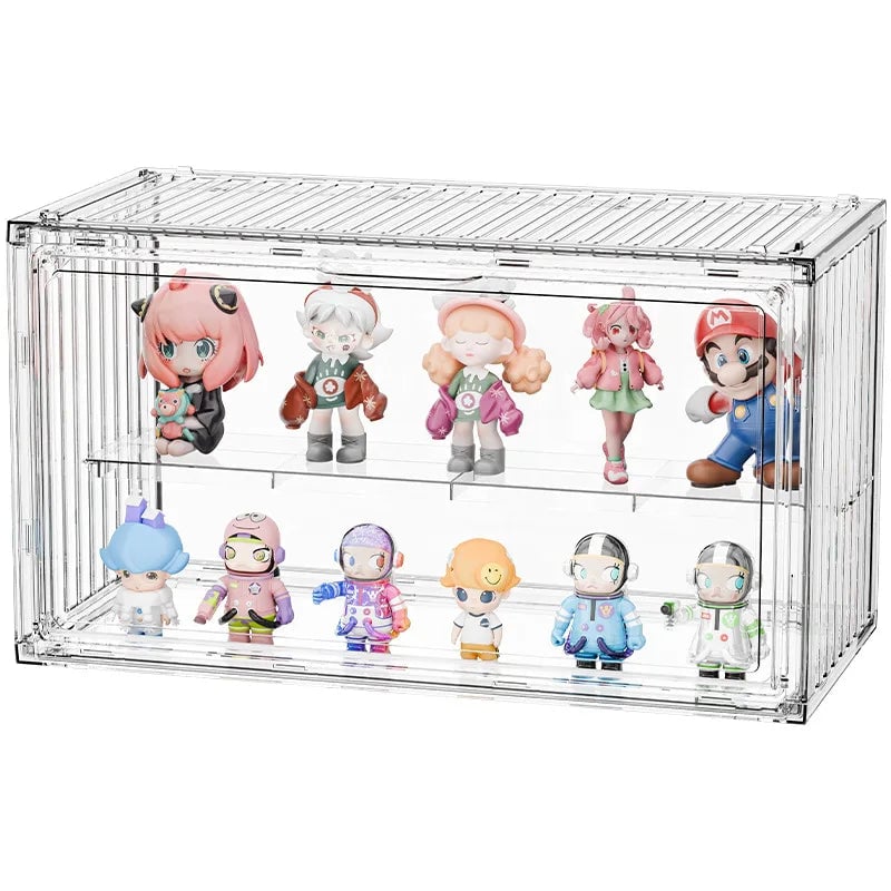 3-Tier Acrylic Display Case Dustproof Step Shelf Anime Figures
