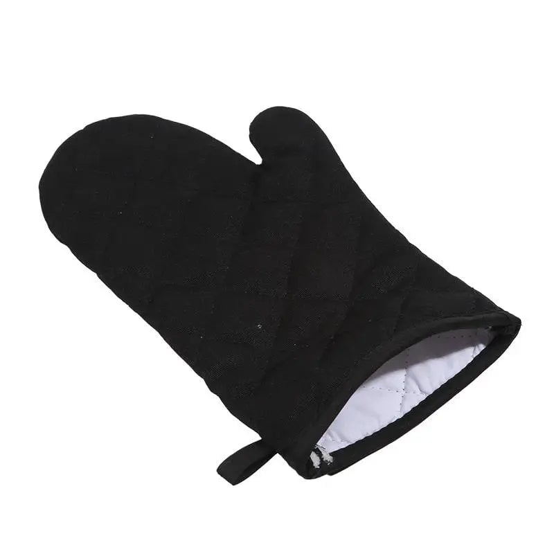 Heat Resistant Cotton Oven Gloves - Insulated Anti-Scald Baking BBQ