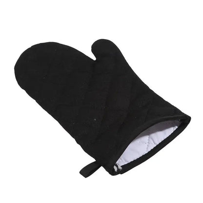 Heat Resistant Cotton Oven Gloves - Insulated Anti-Scald Baking BBQ