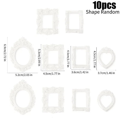 Mini Vintage Resin Picture Frames 10/30PCS Antique Silver Gold