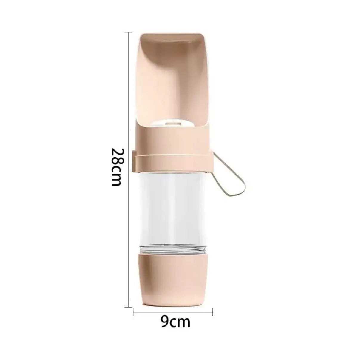 2-in-1 Portable Pet Water Bottle & Food Container Travel Feeder
