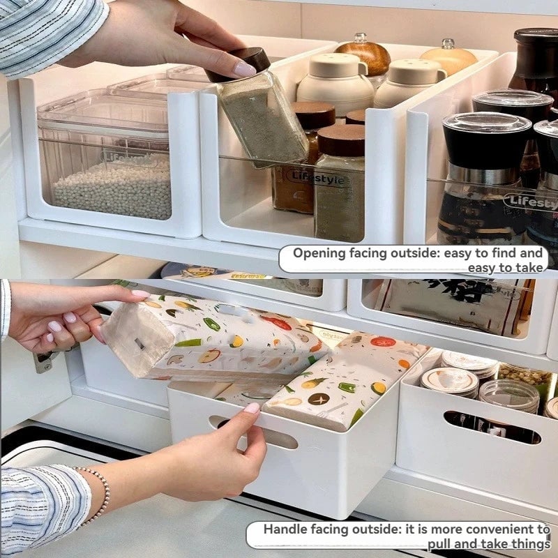 Modular Kitchen Cabinet Storage Boxes - Thickened Drawer Organizers
