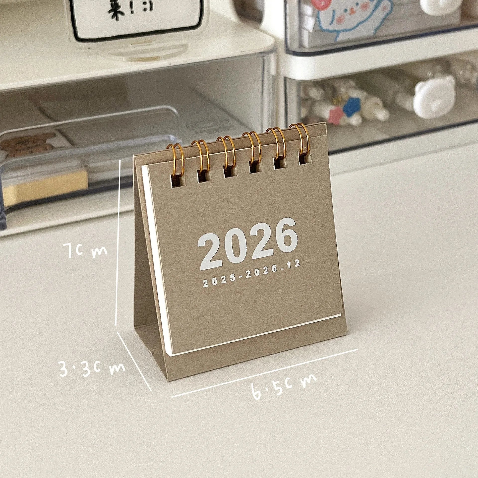 2026 Mini Spiral Desktop Calendar - Creative Office Stationery Decor