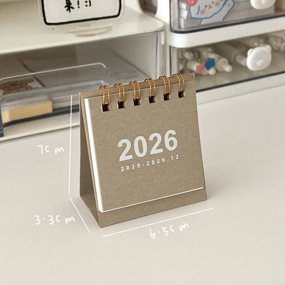2026 Mini Spiral Desktop Calendar - Creative Office Stationery Decor