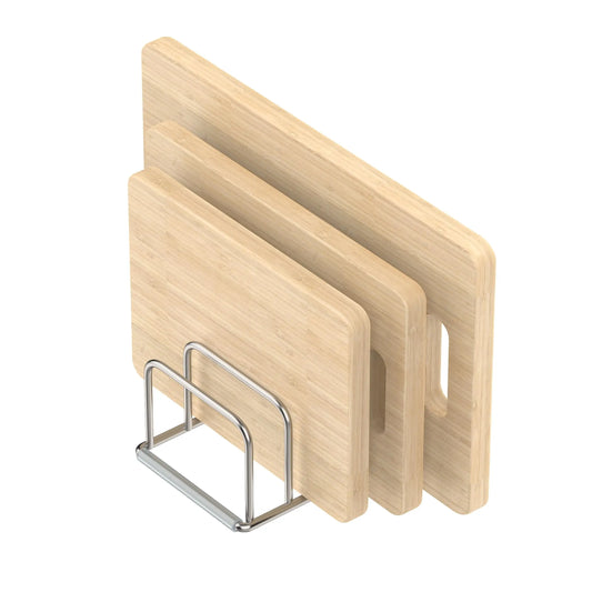 Steel Kitchen Cabinet Organizer 5-Slot Cookware Holder for Skillets