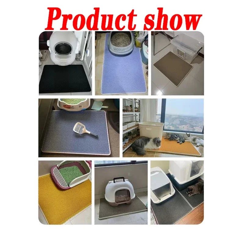 Large Waterproof Double Layer Cat Litter Mat Non-Slip Trapping Pad