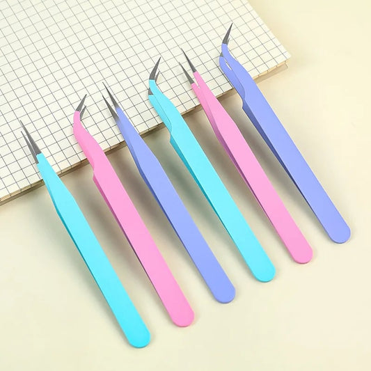 2pcs Macaroon Color Tweezers Set DIY Journal Scrapbook Sticker Tool