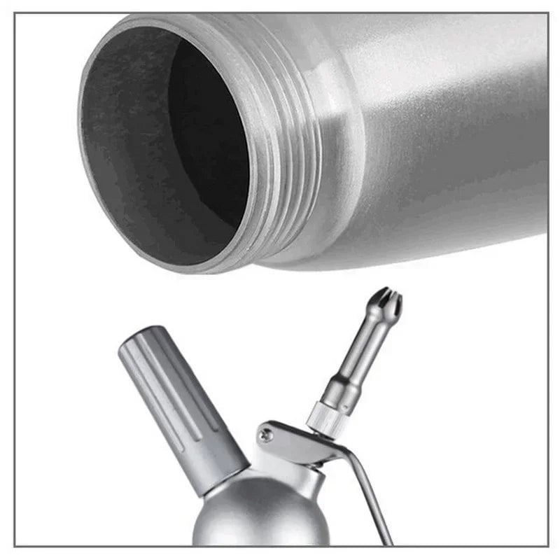 Professional Whipped Cream Dispenser 17oz/34oz Aluminum Siphon Gun