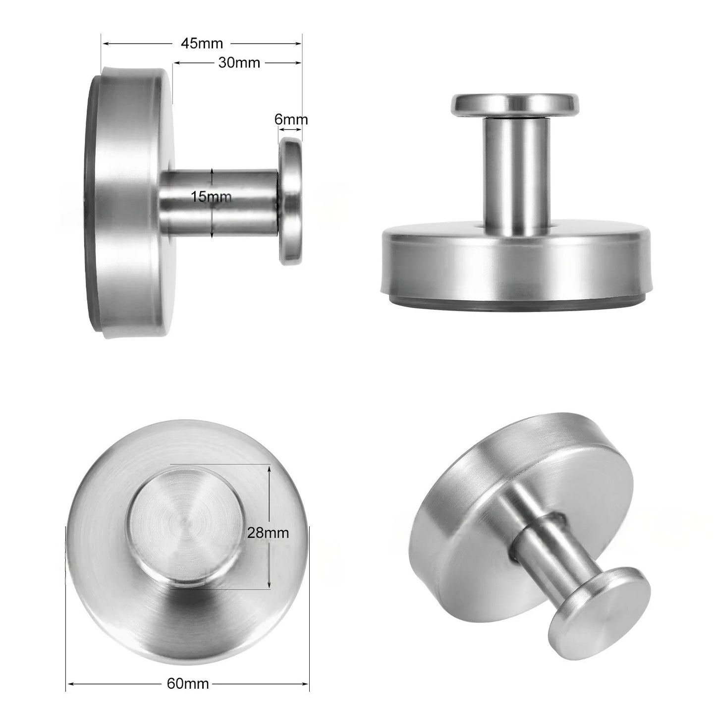Vacuum Suction Cup Hooks - Punch Free Wall Hangers for Bathroom