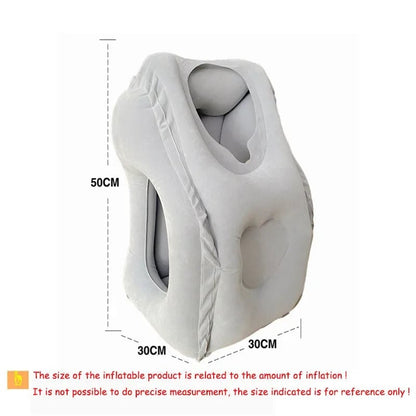 Portable Inflatable Travel Pillow Chin Neck Support Airplane Car