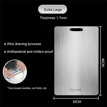 316 Stainless Steel Double Sided Cutting Board - Thickened Kitchen Block