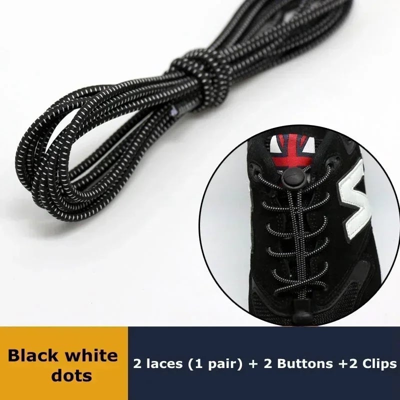 Elastic No Tie Shoelaces with Lock - Stretching Sneaker Hiking