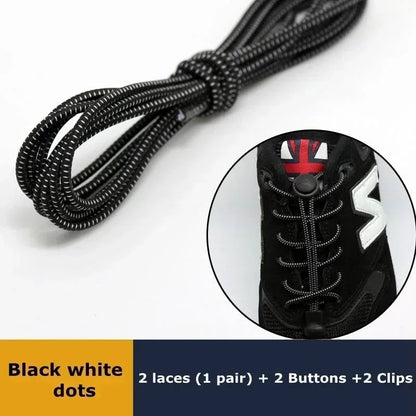 Elastic No Tie Shoelaces with Lock - Stretching Sneaker Hiking