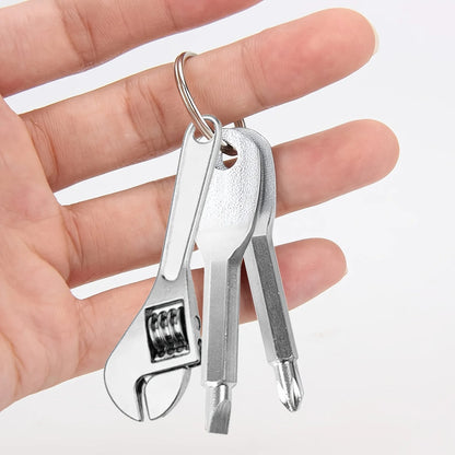 3-Piece Mini Portable Screwdriver Set with Keychain - Bike Repair Kit