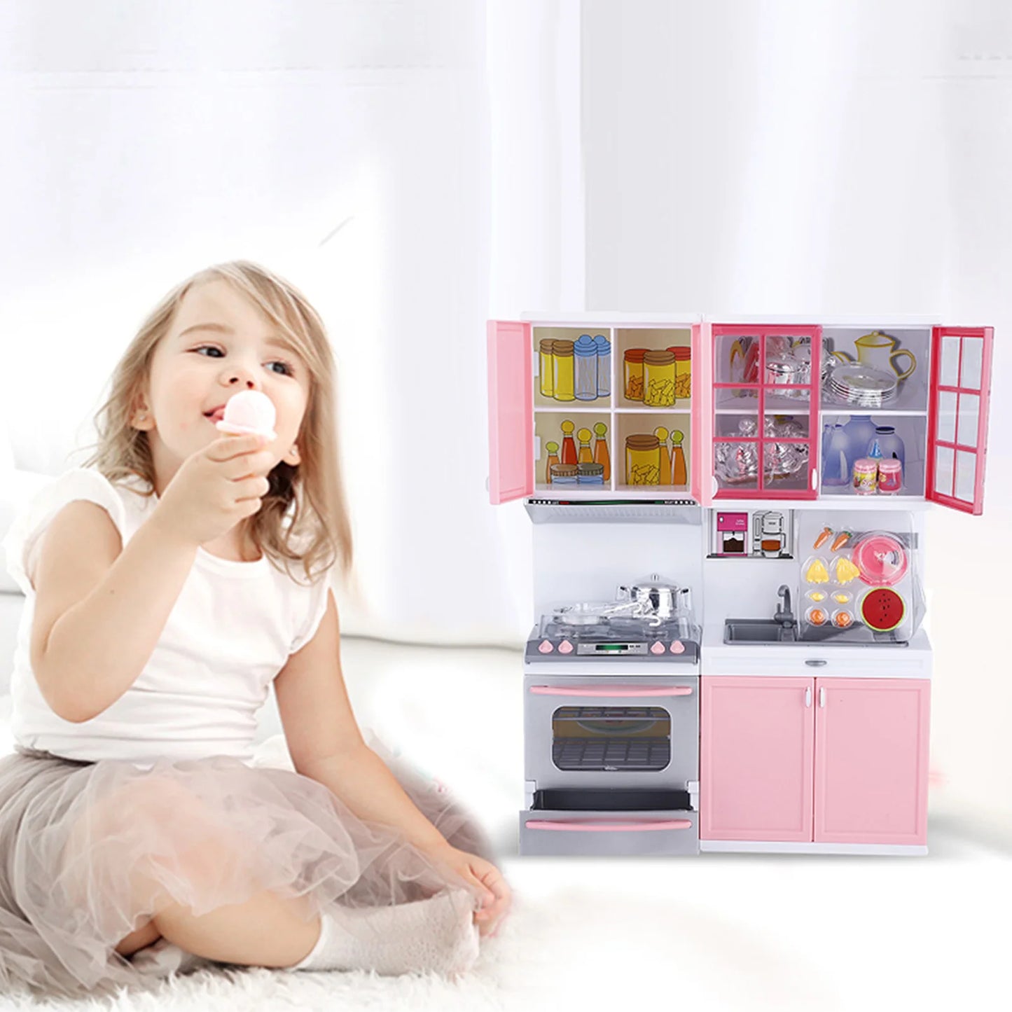 Mini Kitchen Pretend Play Set - Children's Kitchenware Role Play Toys