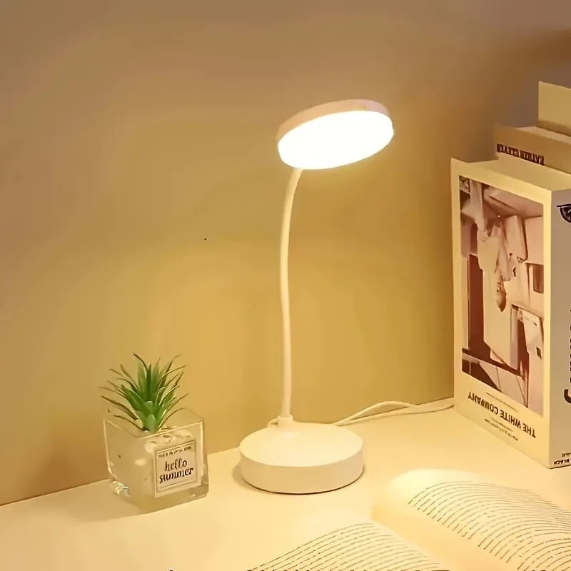 LED Desk Lamp 3-Level Dimmer USB Powered Eye-Care Warm White Light