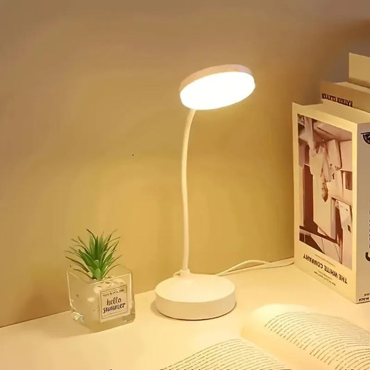 LED Desk Lamp 3-Level Dimmer USB Powered Eye-Care Warm White Light