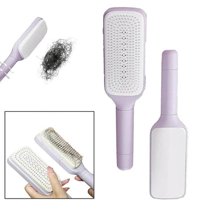 Self Cleaning Rotating Hairbrush Anti Static Massage Comb Auto