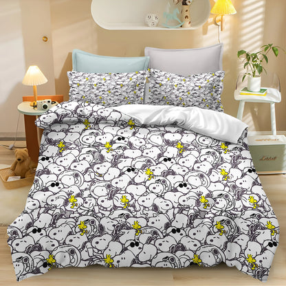 Snoopy Peanuts 3D King Size Duvet Cover Comforter Bedding Set