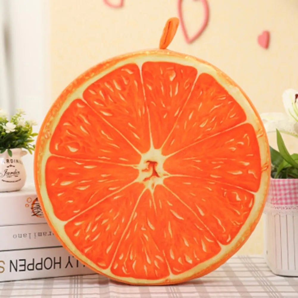 33cm Fruit Shape Reading Pillow - Lint-Free Back Support Cushion