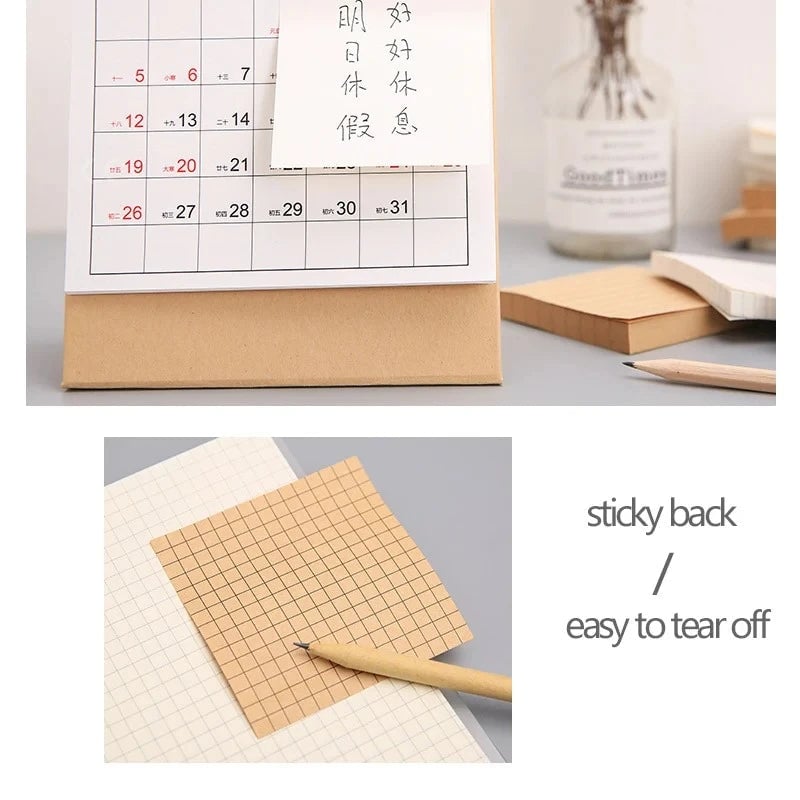 80-Sheet Sticky Notes Set - Office Bookmark Planning Stickers