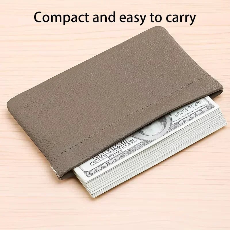 PU Leather Document Holder Wallet - Passport License Storage Organizer