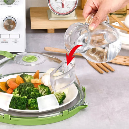 Heat Resistant Transparent Microwave Splash Cover Food Steam Guard