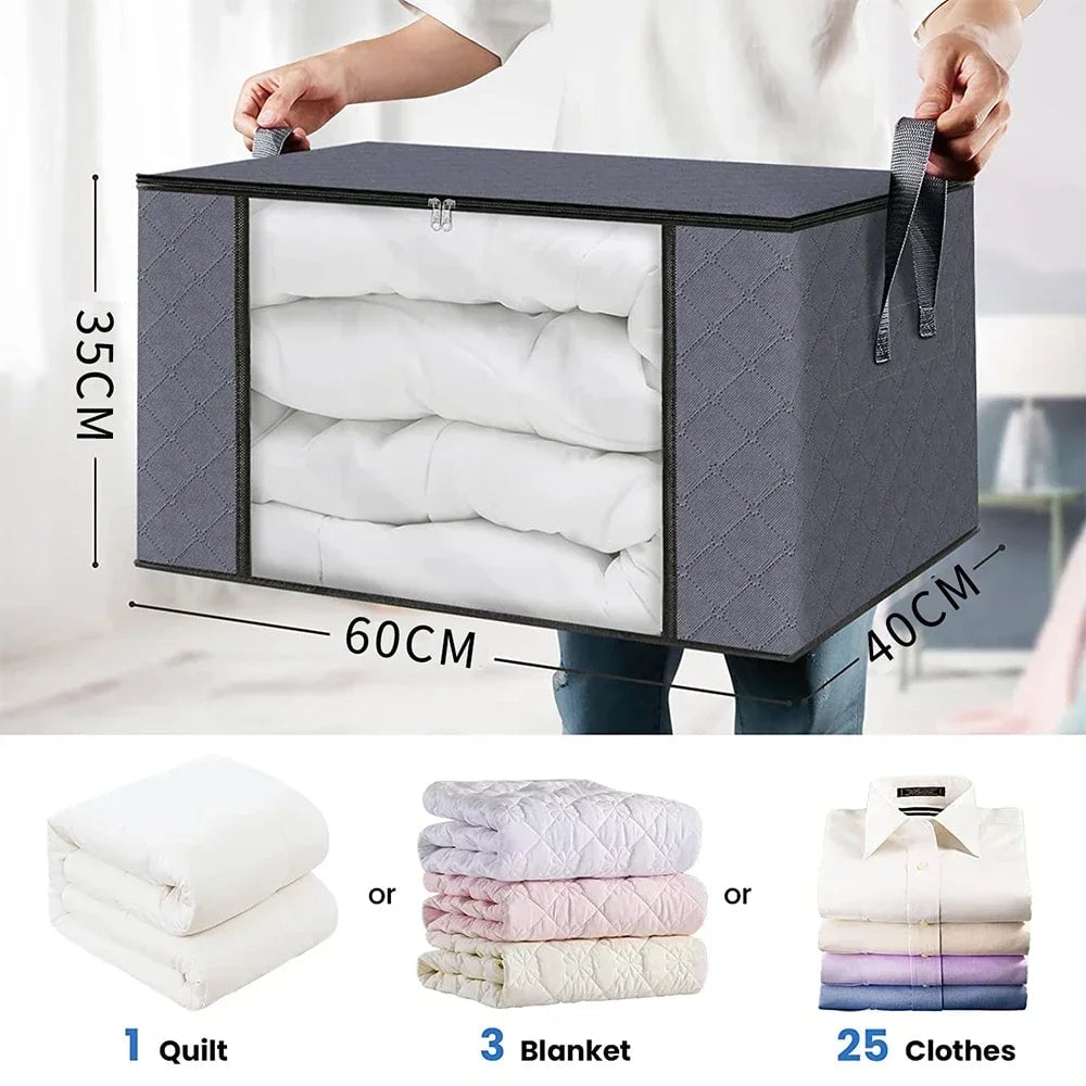 Large Quilt Storage Bag - Clothing Organizer for Bedding & Moving