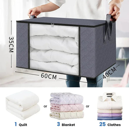 Large Quilt Storage Bag - Clothing Organizer for Bedding & Moving
