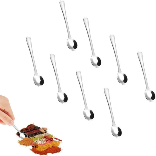 304 Stainless Steel Coffee Scoop Set - 8 Teardrop Spoons Rust-Proof