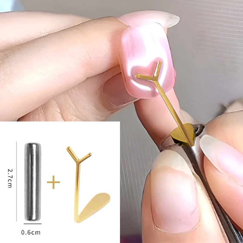 Cat Eye Nail Magnet Set - Y Shape Wire Heart Ingot Design Tools