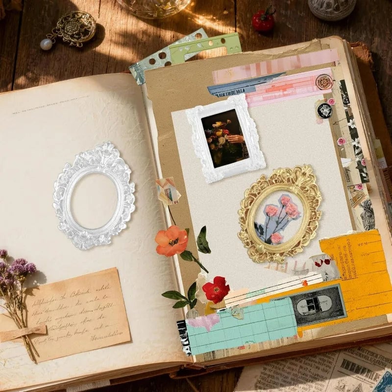 Mini Vintage Resin Picture Frames 10/30PCS Antique Silver Gold