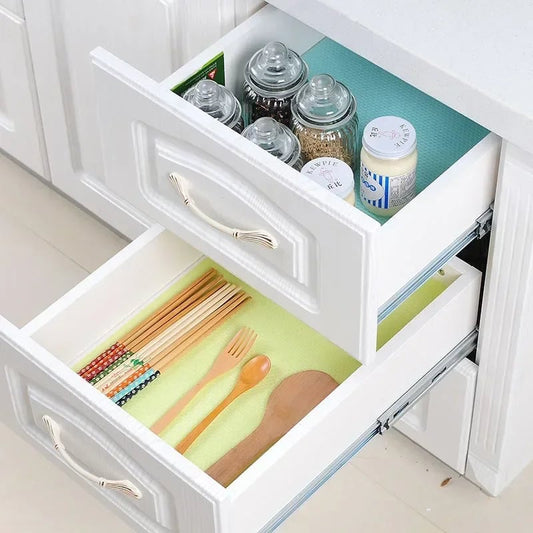 5PCS Anti-Slip Refrigerator Shelf Mats Washable Drawer Liners