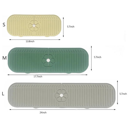 Silicone Kitchen Sink Faucet Splash Guard Mat Countertop Protector