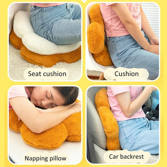 Round Thick Soft Nap Cloth Floor Cushion - Winter Chair Pillow