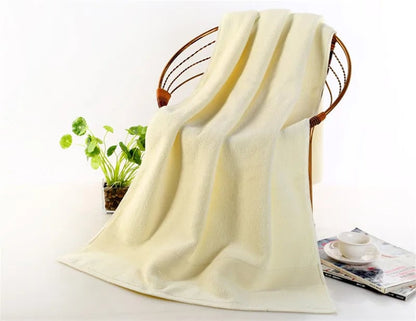 Pure Cotton Bath Towel 70x140cm - Hotel Quality Thick Beach Towel