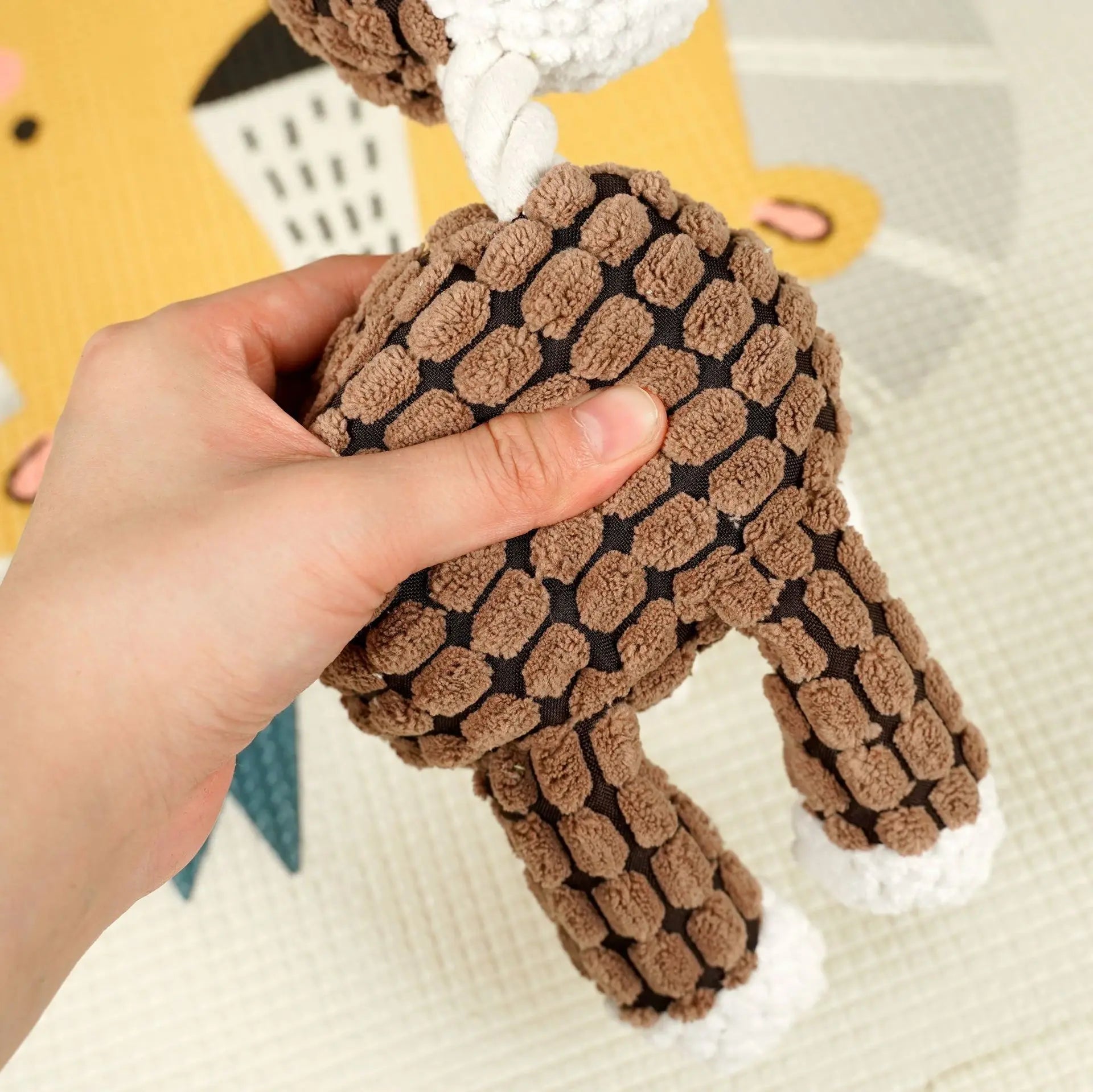 Corduroy Donkey Squeaky Dog Chew Toy - Plush Training Toy Puppy