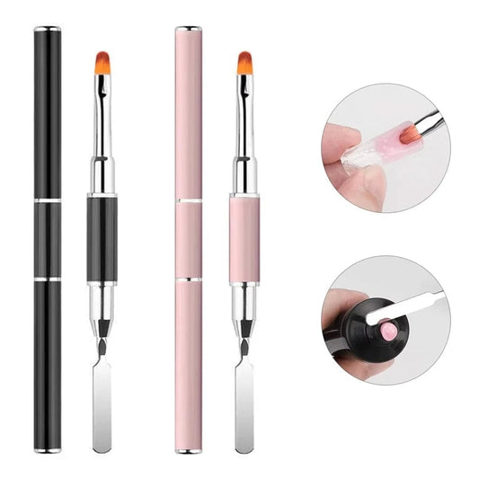 2-in-1 Gel Brush Picker Nail Spatula Tool for Acrylic Extensions