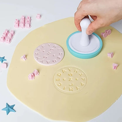 Customizable Alphabet Cookie Stamp Set - Interchangeable Letters DIY
