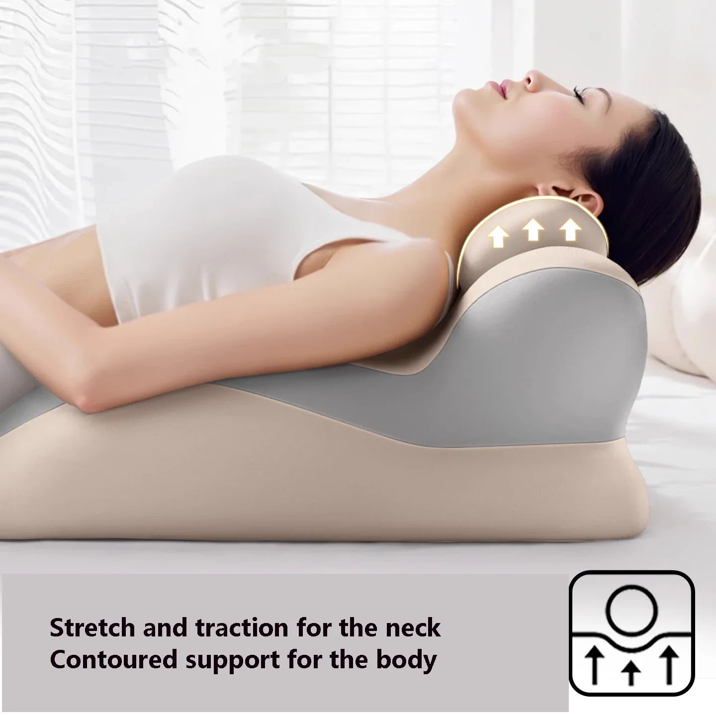Memory Foam Ergonomic Wedge Pillow Neck Support Leg Rest Multi-Use