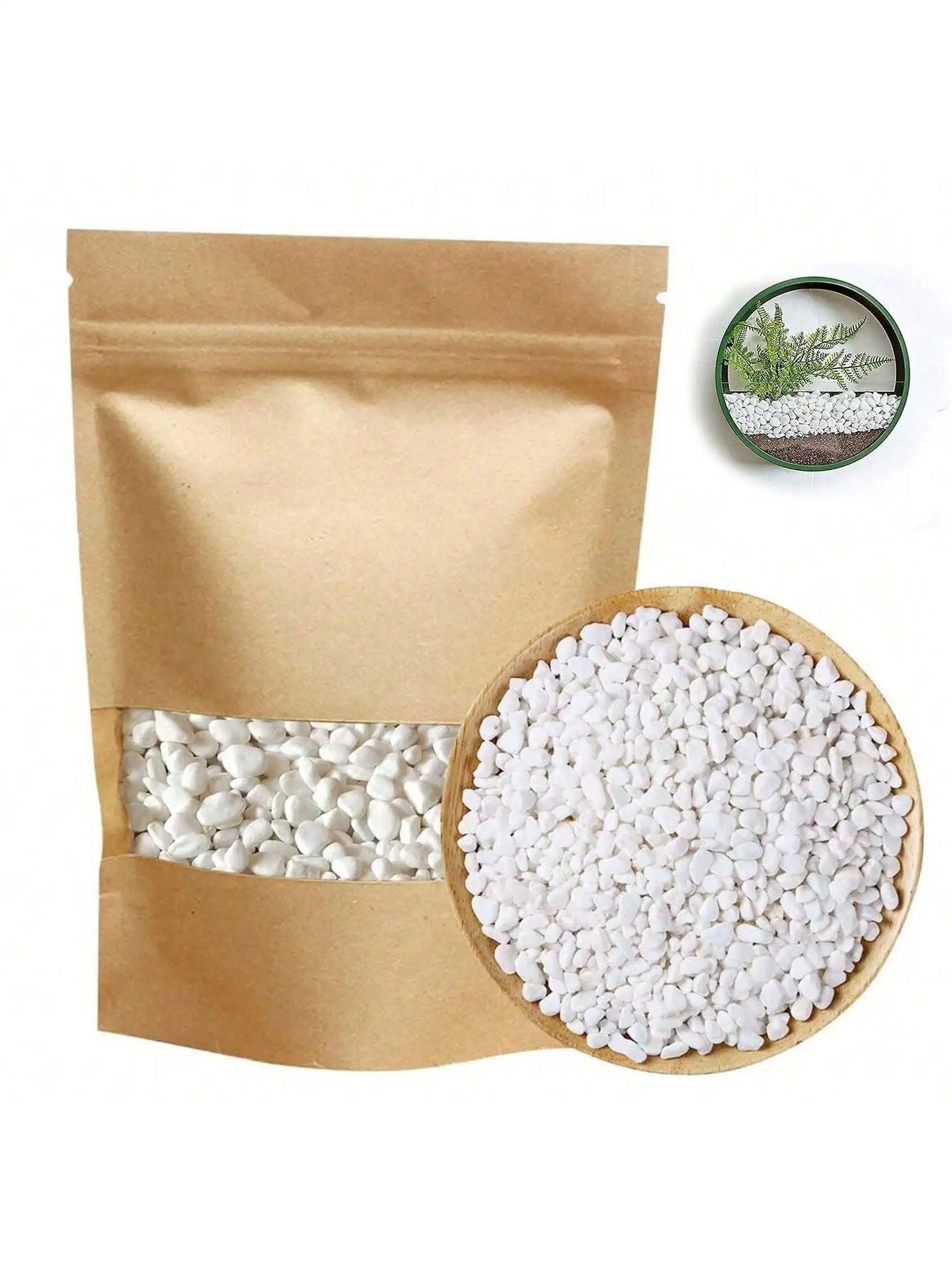 White Mini Pebbles 2-4mm Natural Decorative Stones Vase Garden Filler