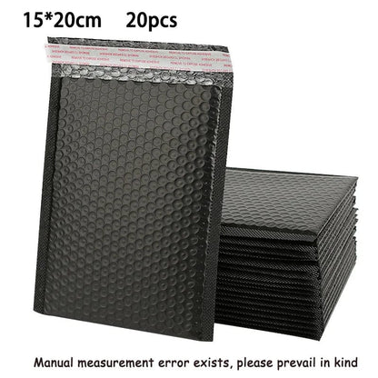 Black Bubble Envelope Bags Self-Sealing Multiple Sizes Shipping