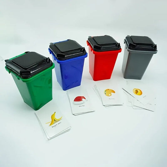 Mini Office Desk Organizer with Trash Bin & Pen Holder Storage