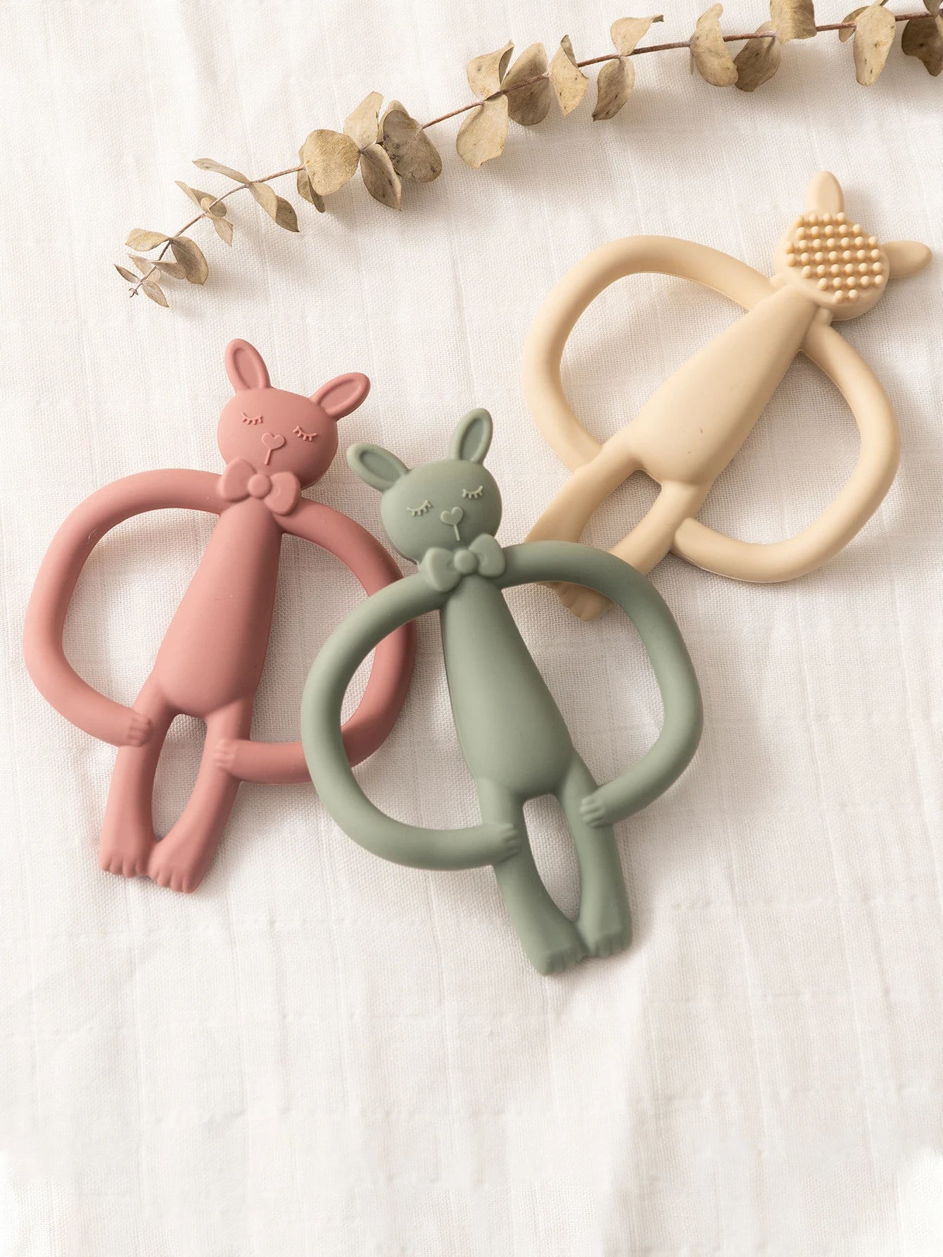 Silicone Rabbit Teething Toy - Safe Baby Teether for Sore Gums