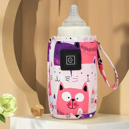 USB Portable Bottle Warmer - Travel Insulated Milk Water Heater