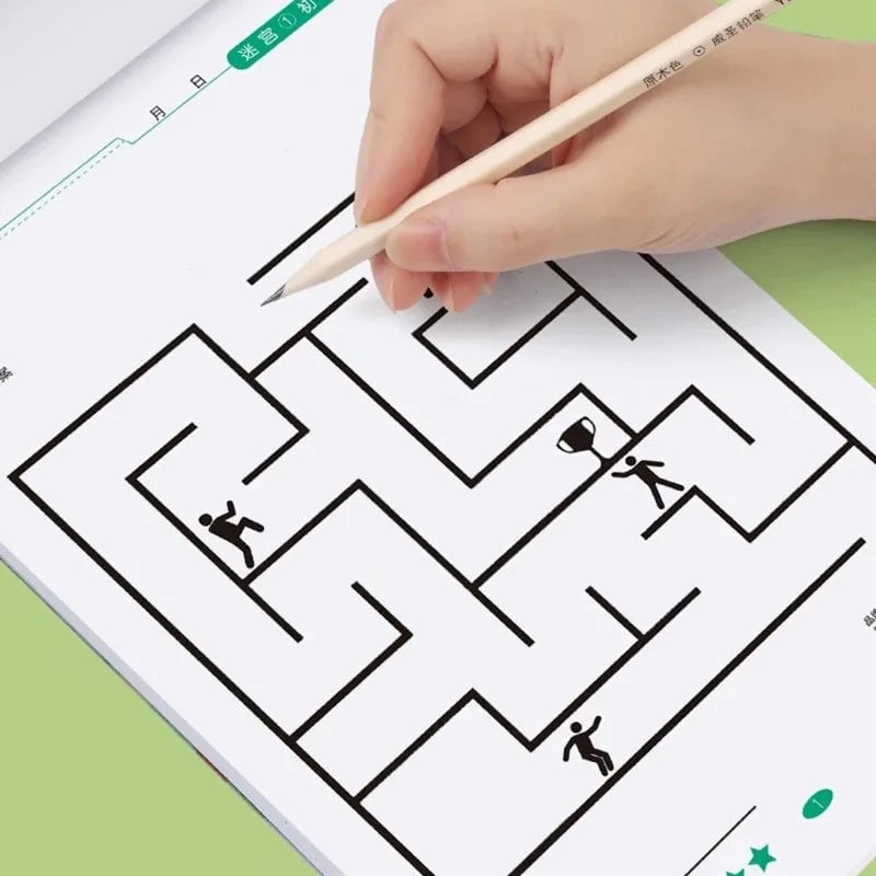 Children Concentration Maze Training Book - Thinking Development Toy