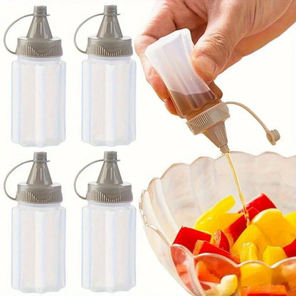 Mini Sauce Bottles Set - Portable Condiment Squeeze Bottles with Lids