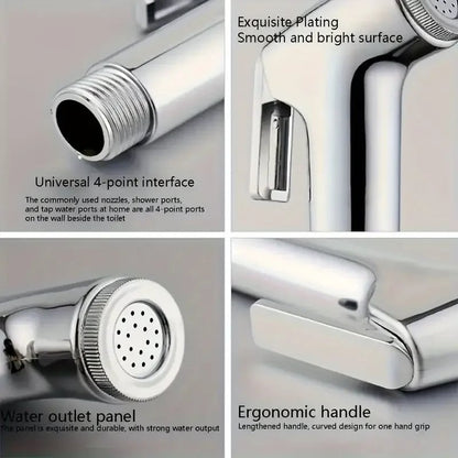 Handheld Toilet Spray Gun Bidet Attachment Booster Flusher Nozzle