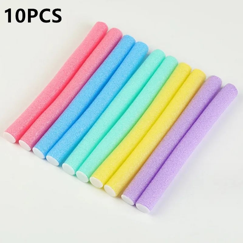 10pcs No Heat Hair Curler Twist Sponge Wave Formers Multifunction